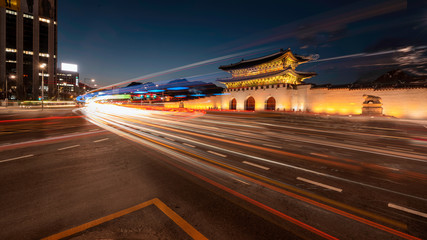 Gyeongbokgung Palace night trail Seoul South Korea