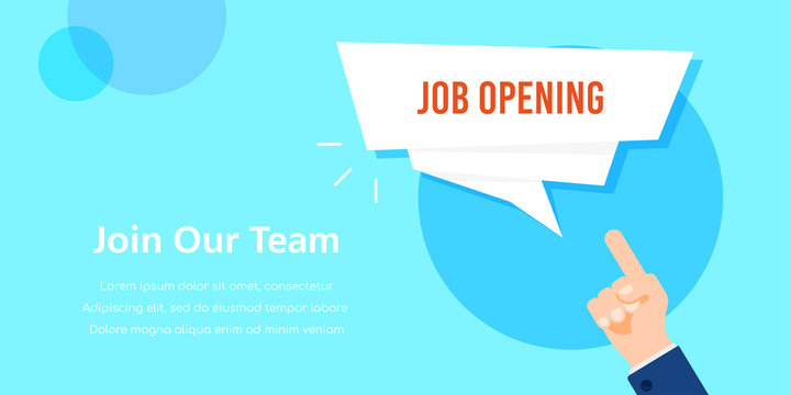 Job opening concept banner