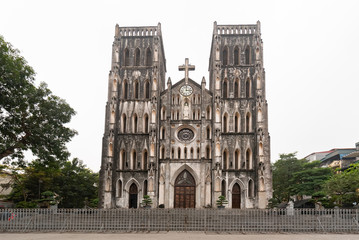 Vietnam Hanoi St Joseph's Cathedral is a Gothic Revival church of the Roman Catholic for Catholics in Hanoi,Vietnam