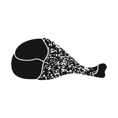 Vector illustration of leg and chicken icon. Collection of leg and skin vector icon for stock.