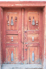 old door, wine cellars, Villanykovesd, Hungary