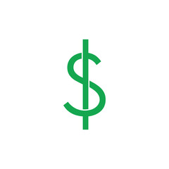simple money dollar overlapping line logo decor vector
