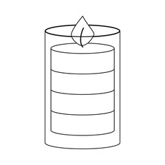 Isolated object of candle and glass icon. Set of candle and romantic vector icon for stock.