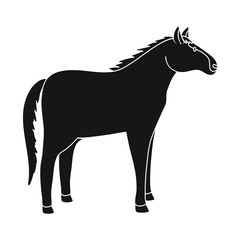 Vector design of horse and animal symbol. Set of horse and rearing  stock symbol for web.