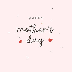 Mother's day greeting card brush paint background. - 264420572
