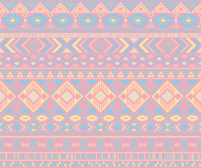 American indian pattern tribal ethnic motifs geometric vector background.
