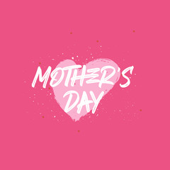 Mother's day greeting card brush paint background. - 264421153
