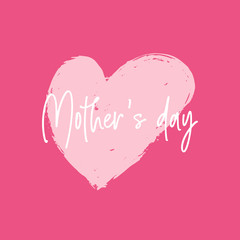 Mother's day greeting card brush paint background. - 264421167