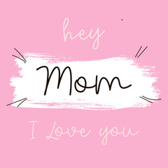 Mother's day greeting card brush paint background. - 264421397