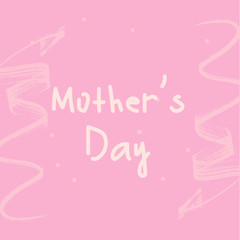 Mother's day greeting card brush paint background. - 264421511
