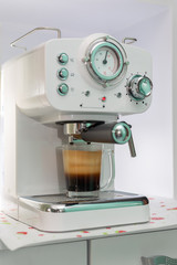 Fresh coffee with machine