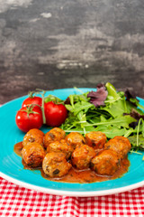 Traditional delicious couscous beef balls