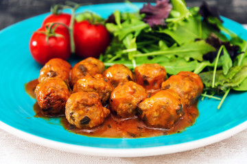 Traditional delicious couscous beef balls