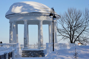 Landscape with a rotunda. Alexander Garden. Kirov city.