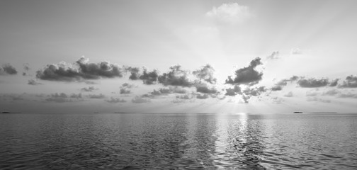 Fototapeta premium Black and white sunset