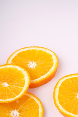 Tropical background orange slices fruits