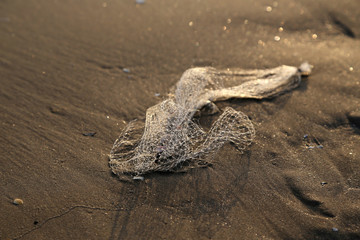 plastikmüll am strand, mittelmeer, Camargue, Frankreich