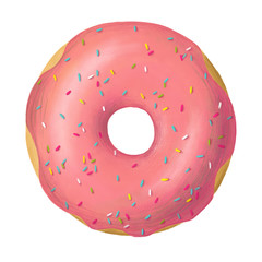 donut pink glaze