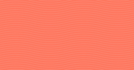 Living coral Geometric white waves seamless pattern. Light collection. Abstract wave textured background design. Vector illustration for minimalistic design. Modern elegant wallpaper. 4K format.