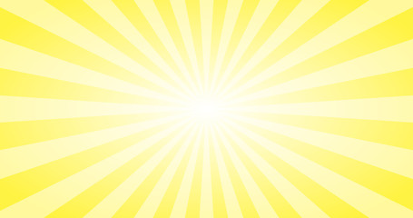 Abstract Yellow Sun rays vector background. Summer sunny 4K design.