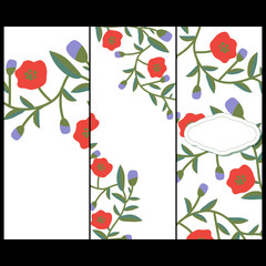 Floral banners set