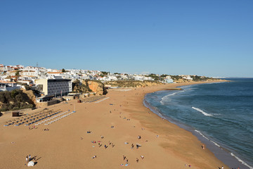 Fototapeta na wymiar Elevated view of Praia Dos Pescadores, Albufeira, Algarve, Portugal,