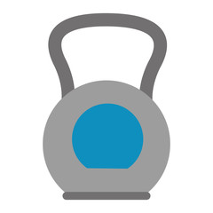 Gym equipment kettlebell isolated flat