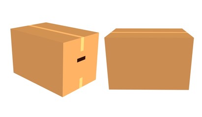 vector illustration of cardboard box