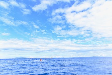 View of Seascape Near Capri Island in Italy