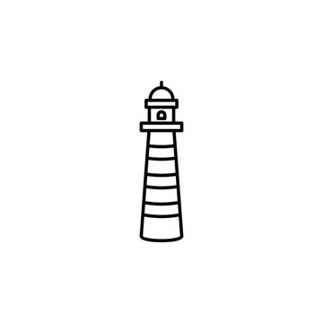 lighthouse icon. Simple thin line, outline vector of summer icons for UI and UX, website or mobile application