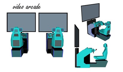 Vector cabinet racing game © Busran