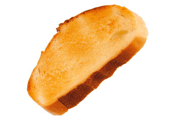 Roasted toast bread isolated on white background