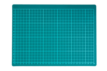 Green Cutting mat isolated on white background
