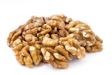 Fototapeta premium walnuts, white background