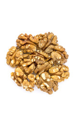 walnuts, white background