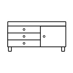 Drawer furniture outline icon