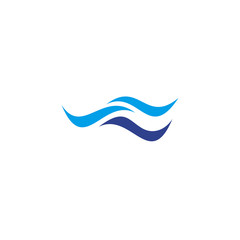 Wave icon logo design vector template