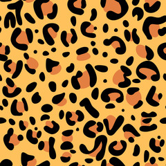 Fototapeta na wymiar animal skin seamless leopard pattern vector