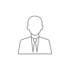 People, man line icon. Vector illustration, flat design.