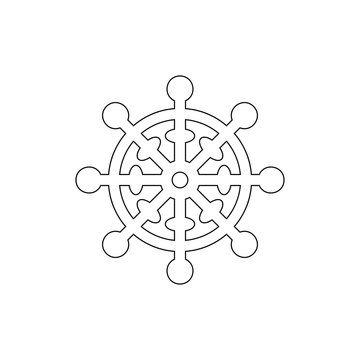 religion symbol, Buddhism outline icon. Element of religion symbol illustration. Signs and symbols icon can be used for web, logo, mobile app, UI, UX