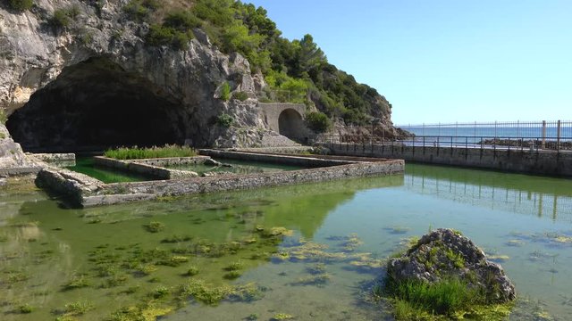 Tiberio's Villa, roman ruins near Sperlonga, Latina province, Lazio, central Italy.