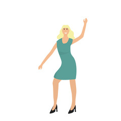 Girl dancing on a white background. icon