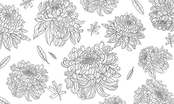 Chrysanthemum Pattern 001 © Pisces Pisces Art