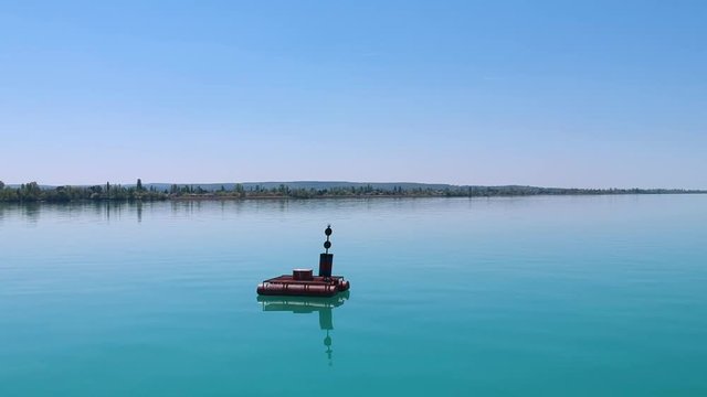 Red Bouy at the lake Balaton, Hungary Siofok
Recorded with a Dji drone 1080p