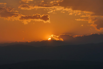 golden sunset sky