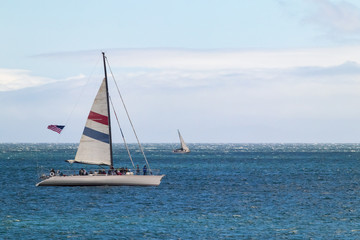 Obraz premium Sailboats at Sea