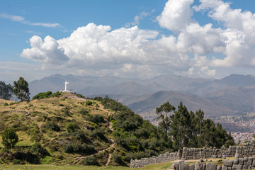 Fototapeta premium Virgin Mary on the hill in Quitos, Equador