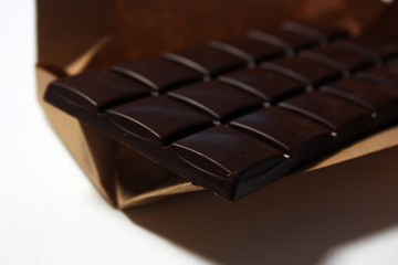 chocolate on white background