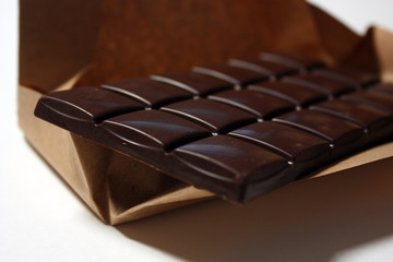 chocolate on white background