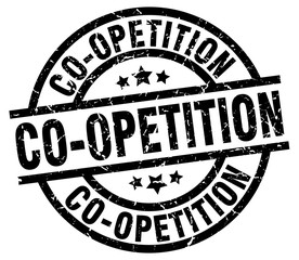 co-opetition round grunge black stamp